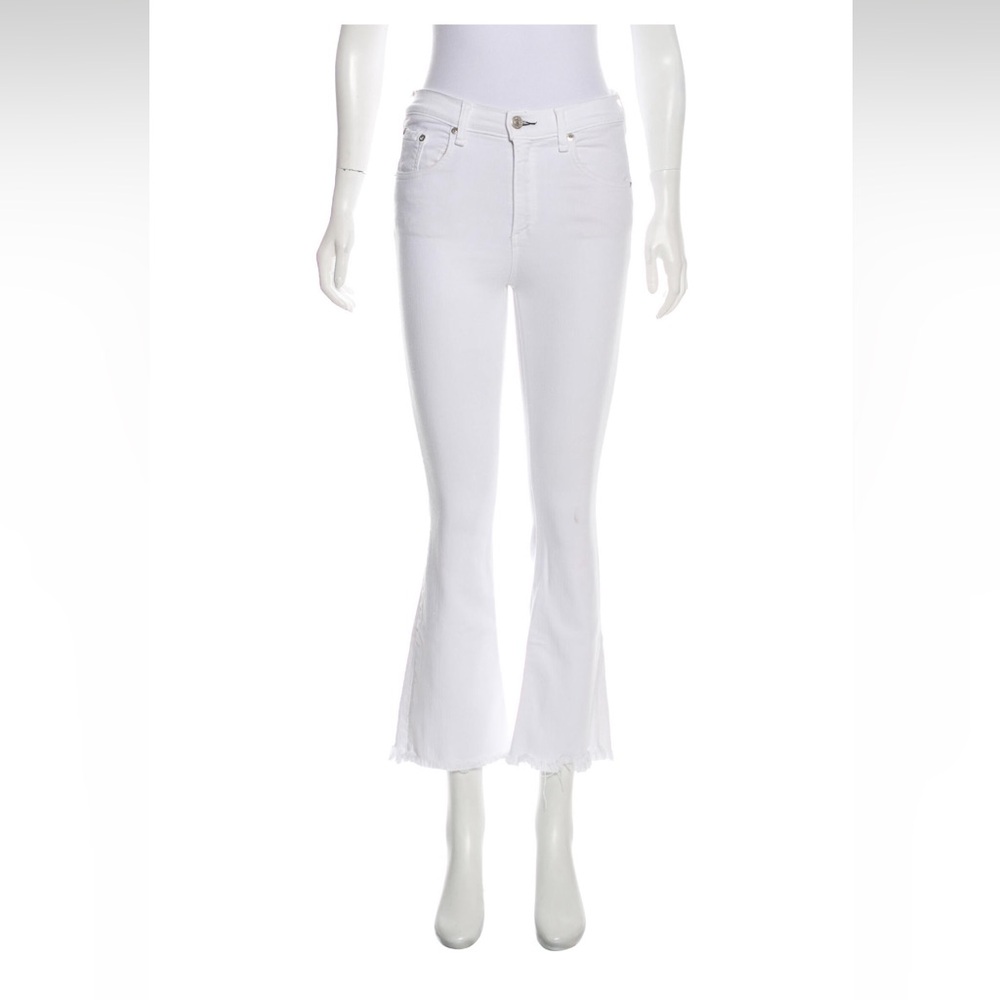 rag & bone cropped flare white denim US24